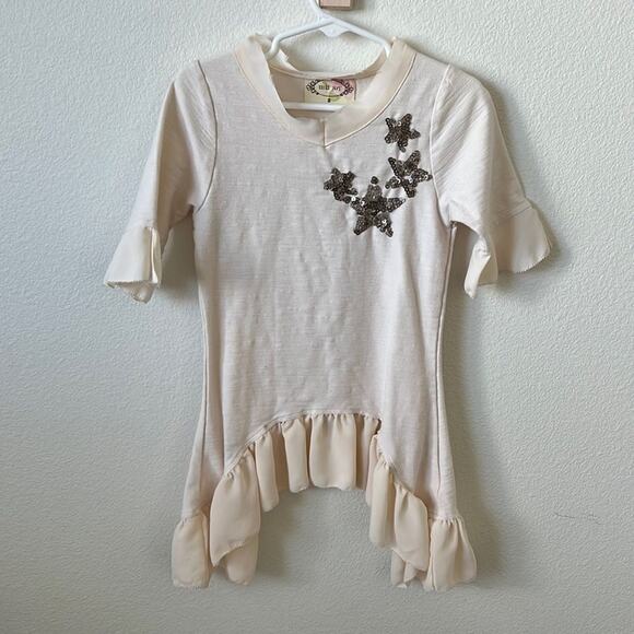 Mia Joy cream sparkle tunic toddler size 2 - Picture 1 of 7